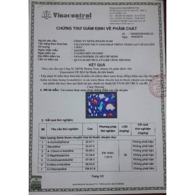 GA CHỐNG THẤM COTTON THUN NANO KHÁNG KHUẨN LOẠI TỐT - HÌNH XE