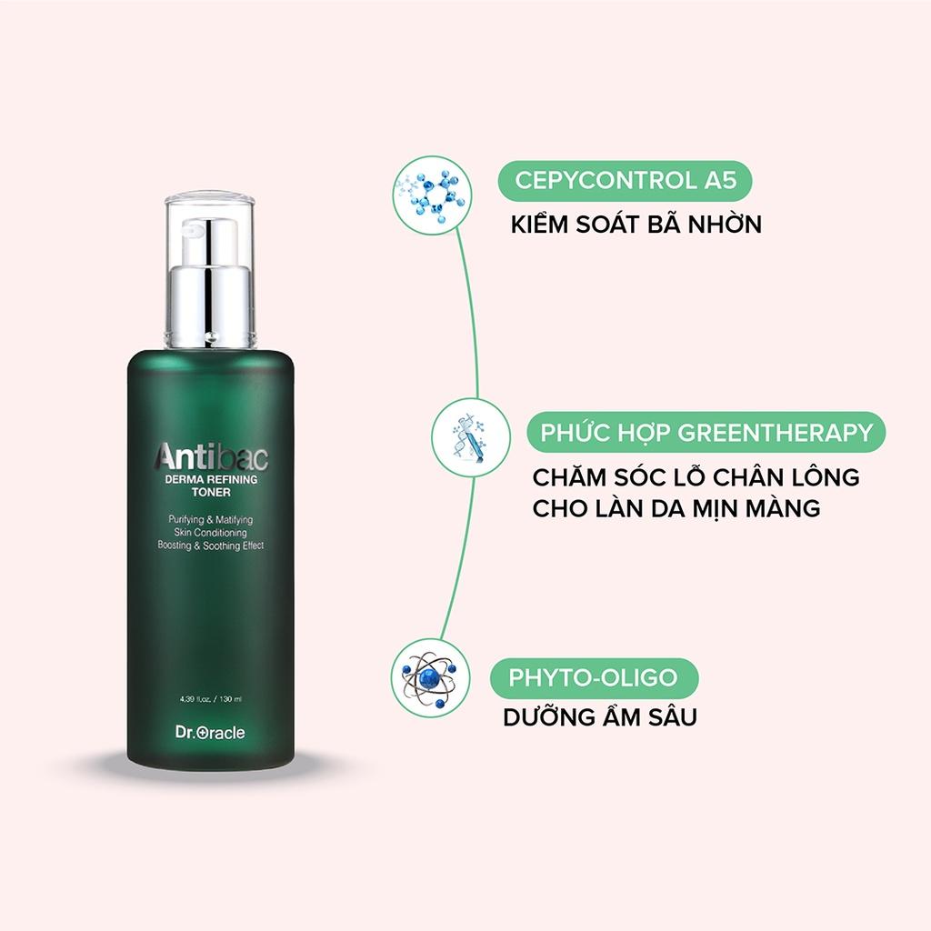 Nước Hoa Hồng DR.ORACLE Derma Refining Toner 130ml - Dưỡng Ẩm Se Khít Lỗ Chân Lông &amp;amp; Kiểm Soát Bã Nhờn