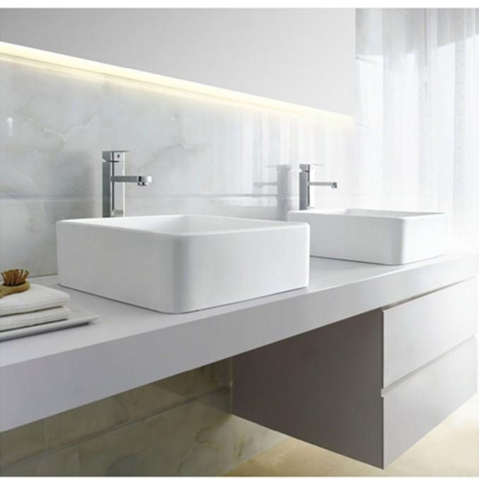LAVABO VUÔNG MÀU TRẮNG ĐẶT BÀN