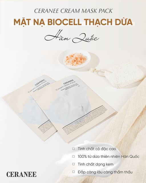MẶT NẠ DƯỠNG TRẮNG và PHỤC HỒI DA NIACINAMIDE 2% - CERANEE HÀN QUỐC