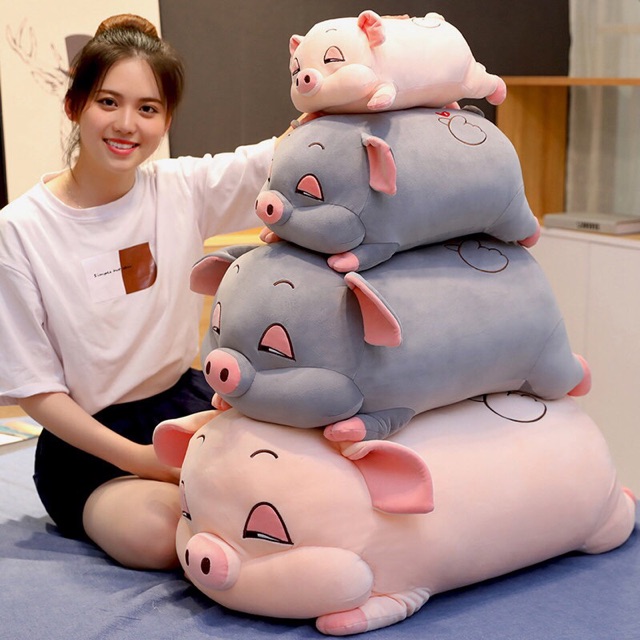 GẤU BÔNG HEO NGỦ HEO HÍ SIÊU TO KHỔNG LỒ SIÊU MỊN