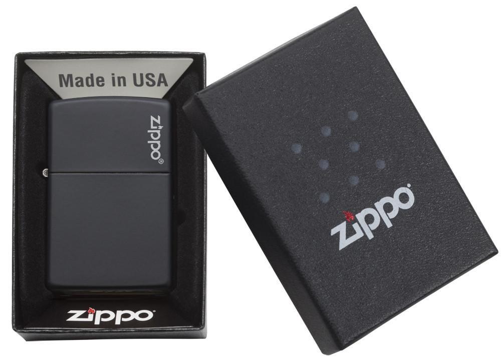 Bật lửa Zippo Black Matte with Zippo Logo 218ZL