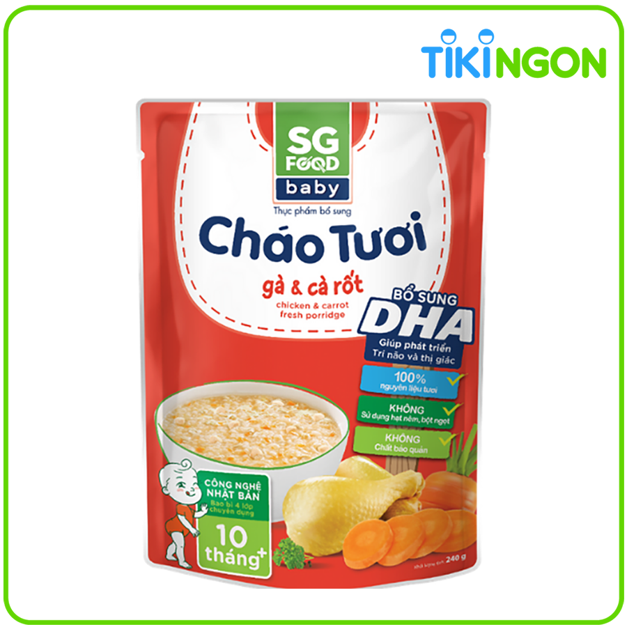 Cháo tươi baby SG Food gà cà rốt 240g