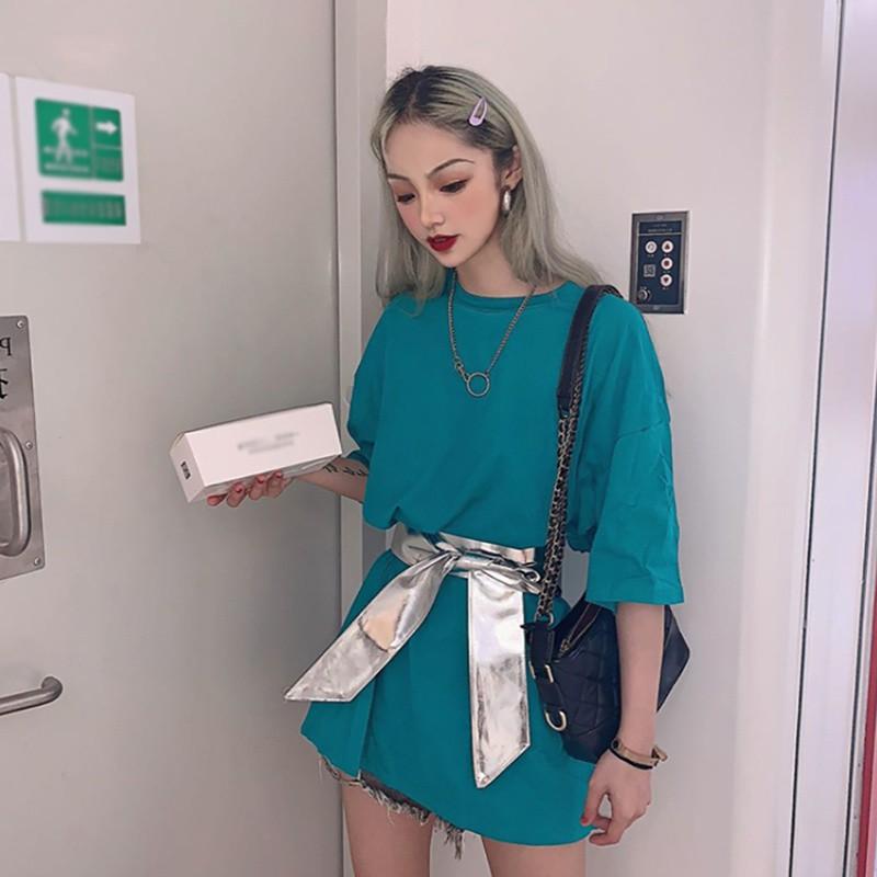 Áo Thun Nữ Tay Ngắn Dáng Rộng Dài Thời Trang Trẻ Trung