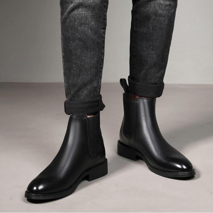 Giày Chelsea Boots nam da cao cấp không nhăn, đã khâu đế GN1071 Manddfashion