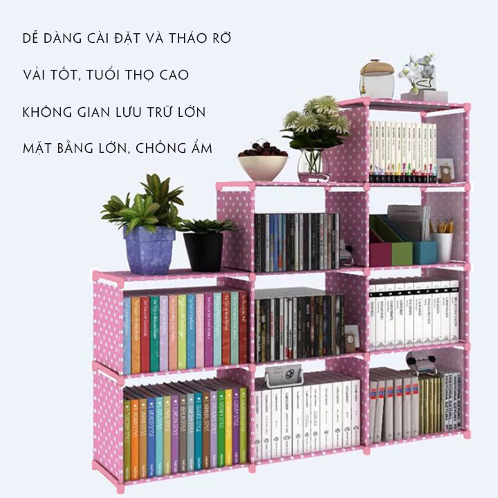 KỆ SÁCH LẮP GHÉP HÌNH THANG