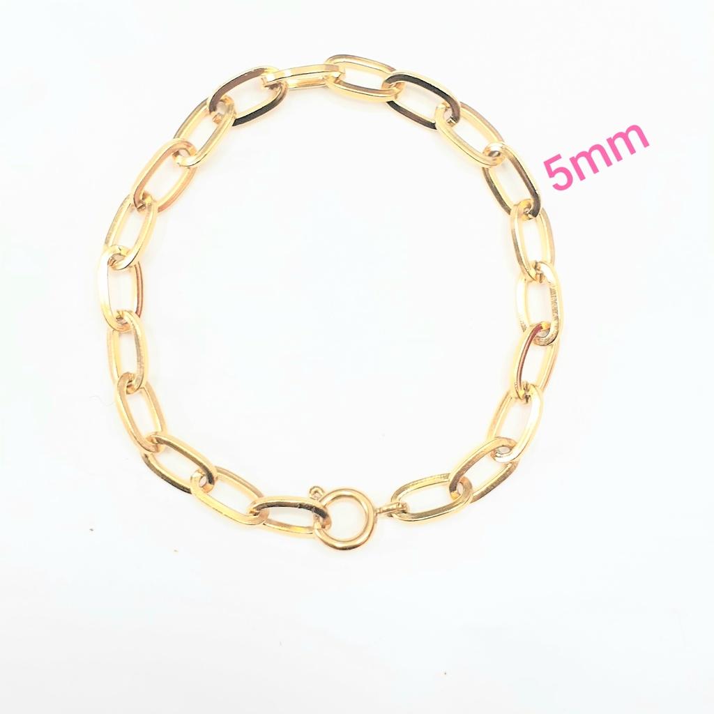 Lắc Tay Xích Đơn Giản Bản 5MM-Dùng tắm rửa thoải mái không đen
