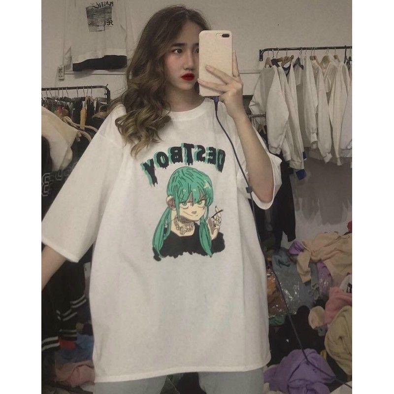 Áo thun form rộng tay lỡ DESTBOY , áo thun unisex nam , áo thun nam cotton dày mịn