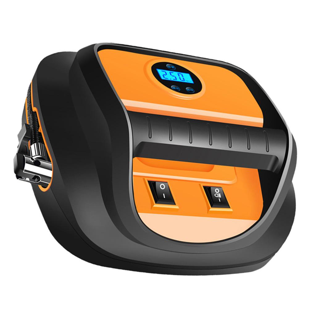 Air Compressor, Multi-Function Digital Display Portable Air Compressor Pump for Car, Bicycle, Ball, Air Mattress, Rubber Boat