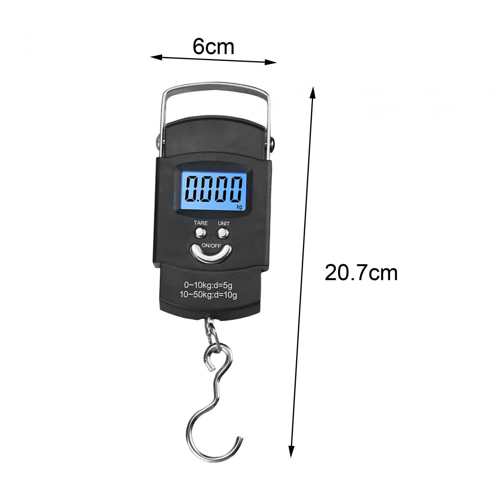 Fishing Digital Scale Suitcase Weighing Scale with Backlit LCD Screen 110lb/50kg Luggage Weight Scale for Farmer Market, Home, Supermarket