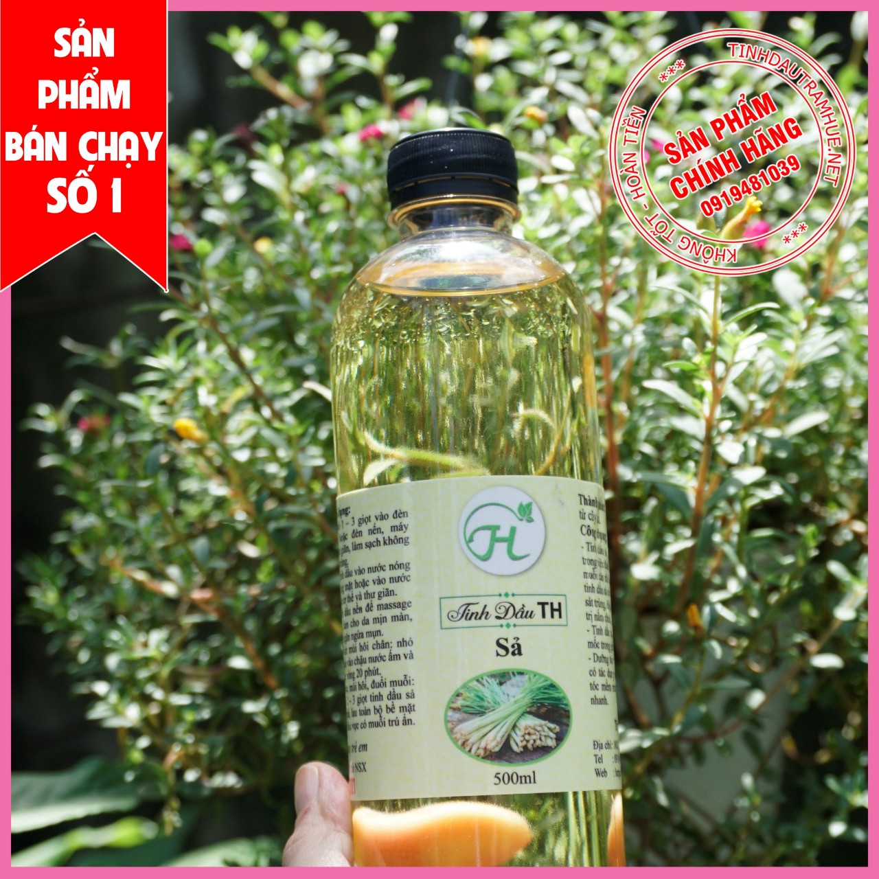 450ml Tinh Dầu Sả Lau Sàn nguyên chất, Xịt Khử Trùng,Khử Khuẩn, Đuổi Muỗi, Côn Trùng mùa dịch