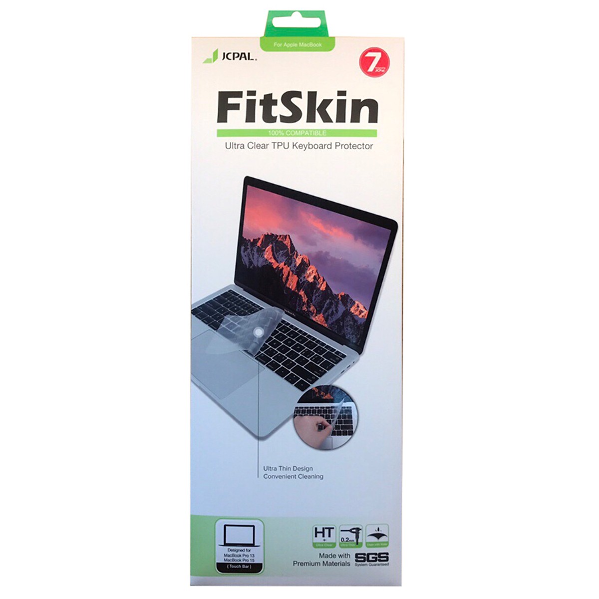 Miếng phủ bàn phím JCPAL Fitskin/Verskin cho Macbook Retina Air 2018-2019 (A1932) - Hàng chính hãng