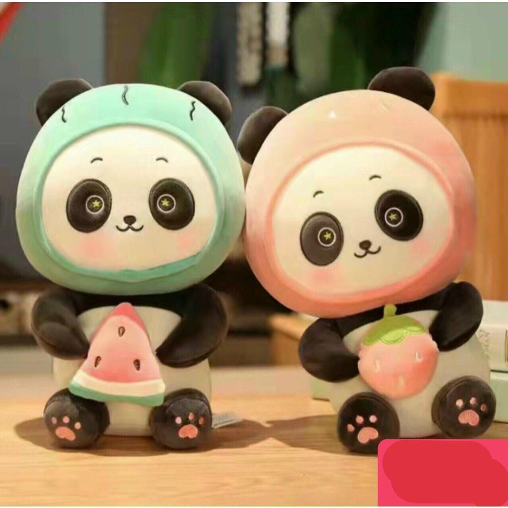 Gấu trúc ôm trái cây cao cấp - 40cm