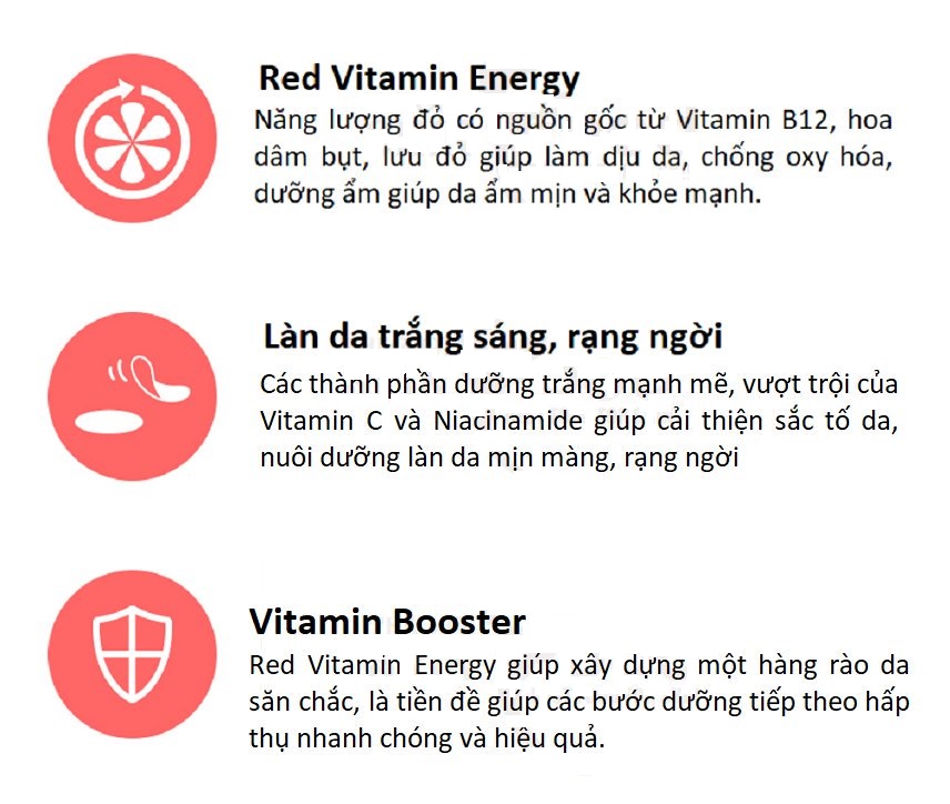 Bộ 3 sản phẩm dưỡng trắng da, làm mờ thâm TIA'M My Signature  Red C (Toner + Serum + Cream)