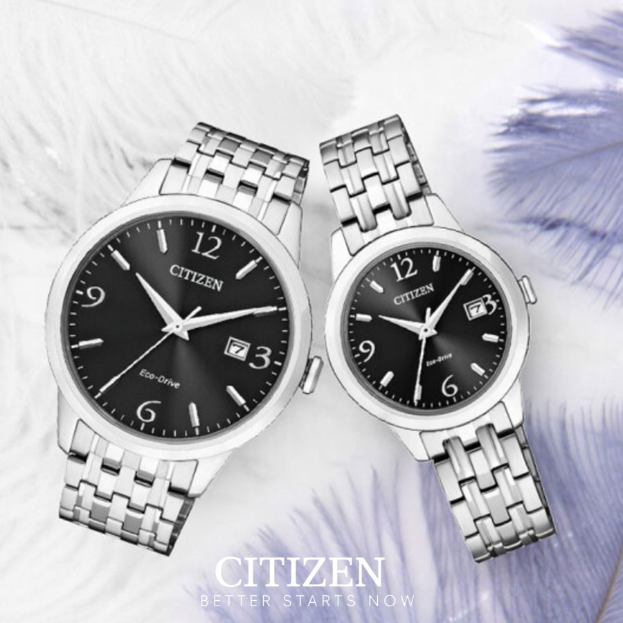 Đồng Hồ Nữ Citizen Dây Thép Không Gỉ EW2230-56E - Mặt Đen (Sapphire)