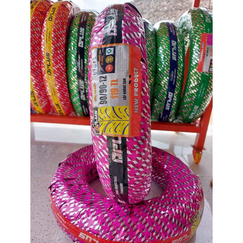 Lốp DPLUS 90/90-12 KHÔNG SĂM Dành cho Bánh trước Lead, SCR HÀNG CHÍNH HÃNG