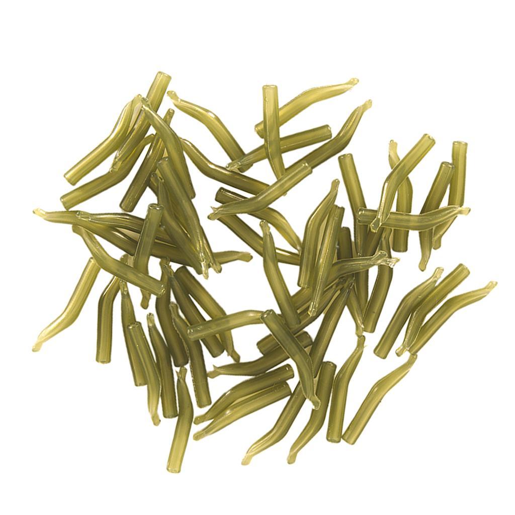 50pcs 20mm Carp Fishing Hook Sleeve Tube Hair Rig Line Aligner Sleeves Hose
