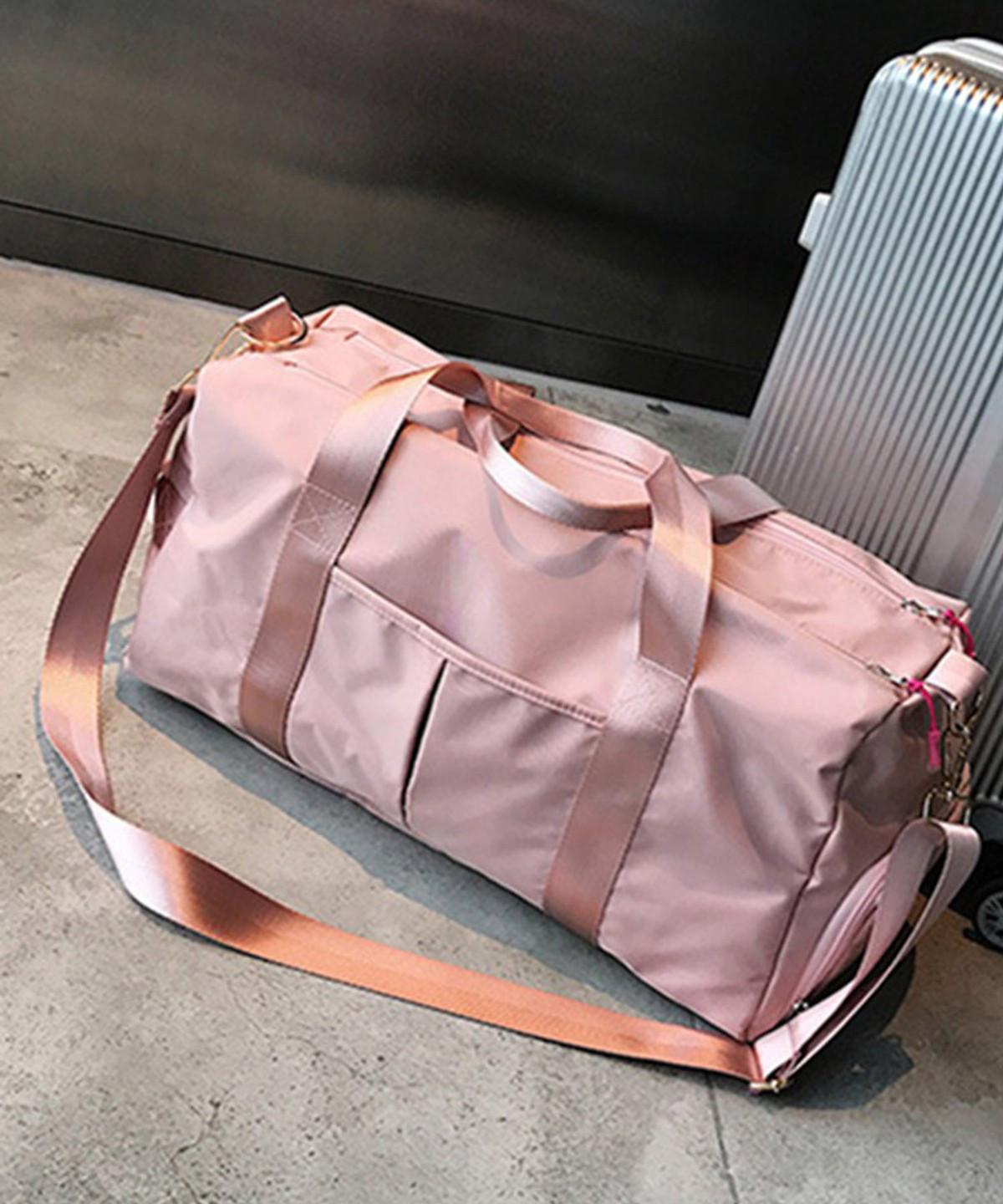 Túi xách du lịch, túi đựng đồ tập Gym chống thấm nước có ngăn để giày - Màu Hồng