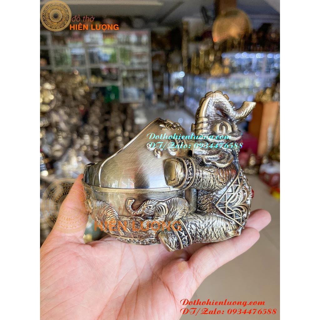Gạt Tàn Voi Ôm Bằng Đồng - Quà Tặng Phong Thủy Đẹp