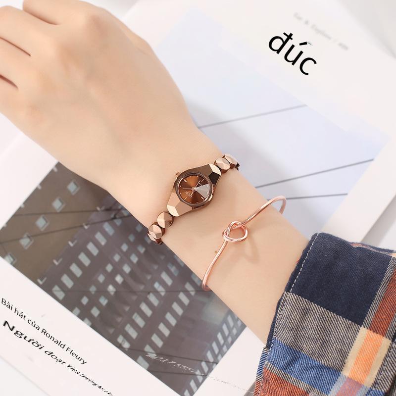Giao hàng nhanh GEDI kim cương mới thời trang thép vonfram đồng hồ đeo tay phong cách Nhật Bản thời trang nữ đơn giản chống thấm nước