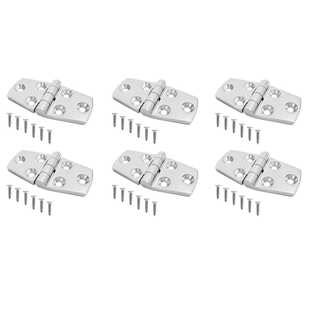 6x Thép Không Gỉ Mềm Thuyền Xe Du Thuyền Cửa Nở Cabin Bản Lề Phần Cứng