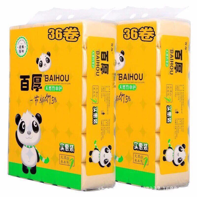 36 CUỘN GIẤY VỆ SINH GẤU TRÚC SIPIAO CỰC DAI