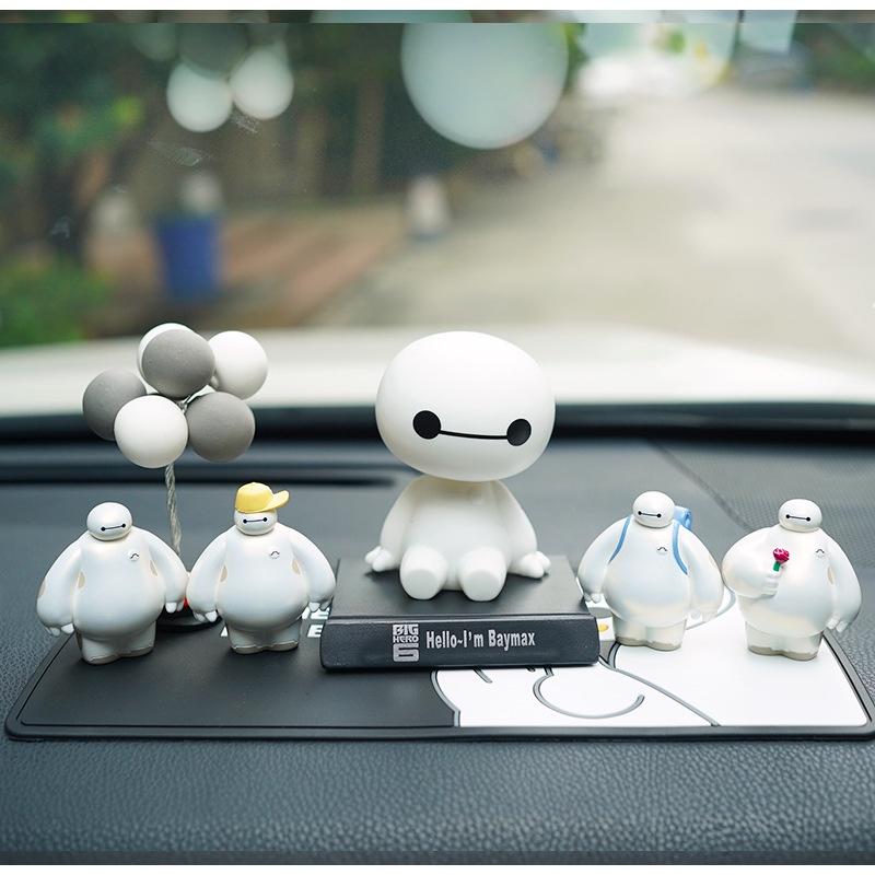 Big White Fat Man Shaking His Head Doll Car Ornaments Creative Car Accessories Dashboard Decoration Vinyl Can Put Mobile Phones