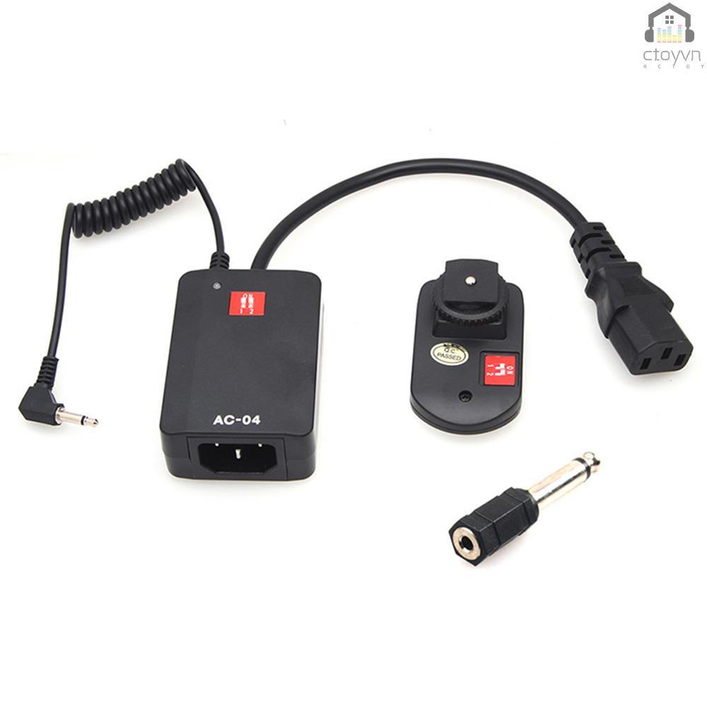 Hệ thống kích hoạt không dây với 4 kênh với đầu nhận 3.5mm sang 6.35mm cho đèn flash studio