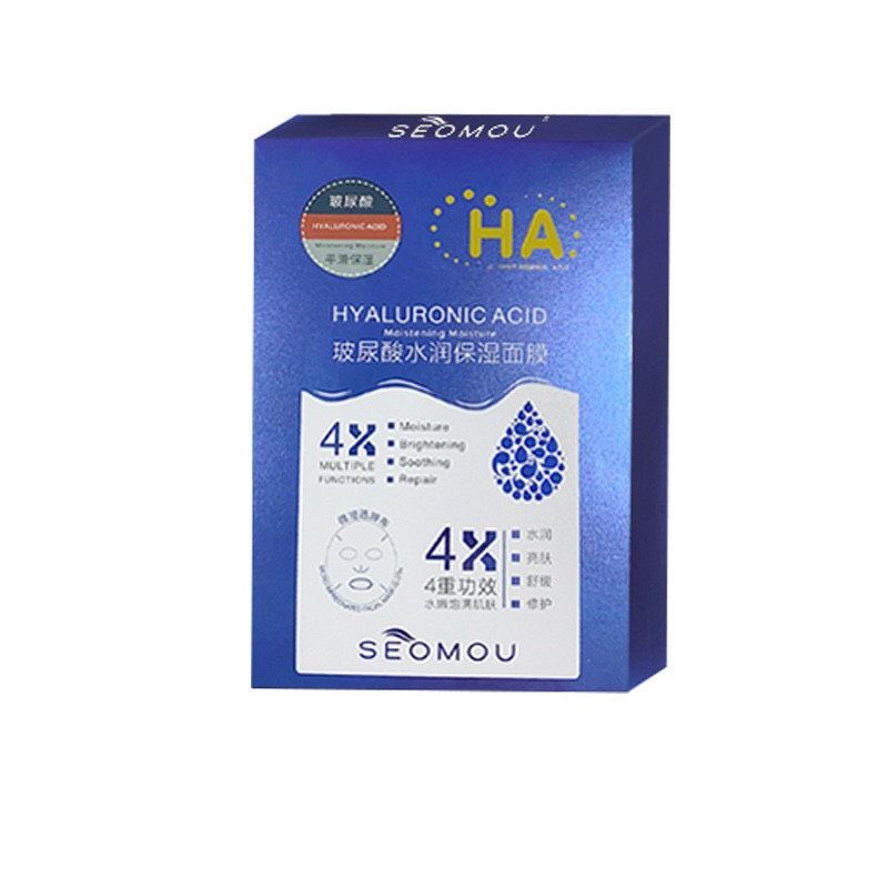 Hộp 5 Miếng Mặt Nạ cấp ẩm,dưỡng trắng da HA Hyaluronic Acid 4X Seomou