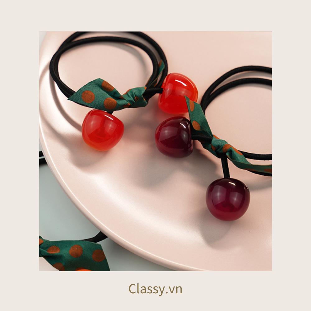 Dây cột tóc Classy trái cherry và trái dâu bền chắc giá rẻ, nữ tính PK630