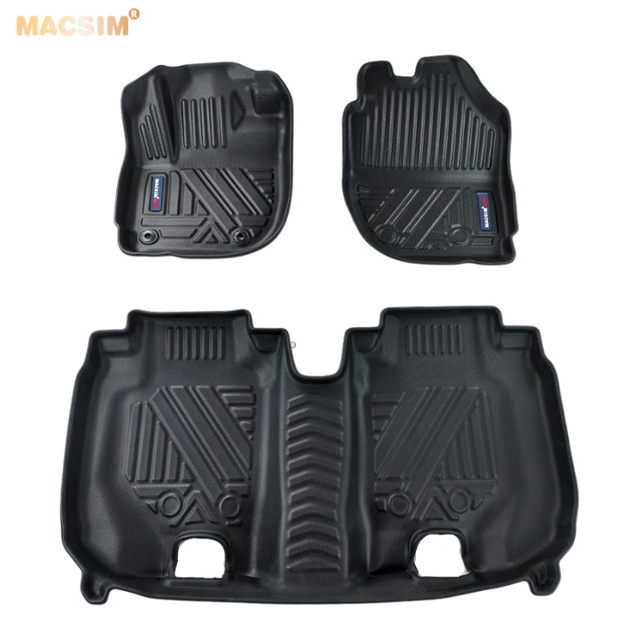 Thảm lót sàn xe ô tô Honda HRV 2019 -2022 Nhãn hiệu Macsim chất liệu nhựa TPV cao cấp màu đen