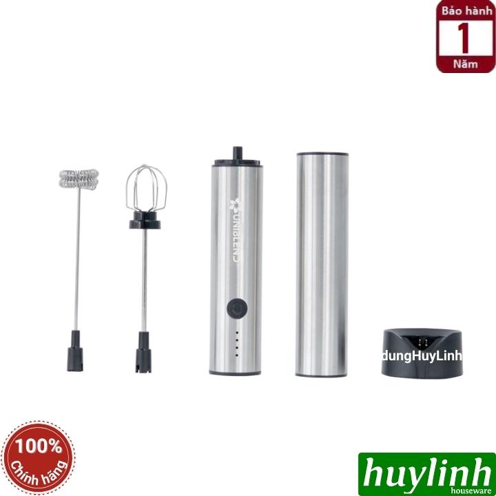 Máy đánh tạo bọt cà phê dùng pin Uniblend DC-201 - 2 đầu đánh bọt và đánh trứng - Hàng chính hãng