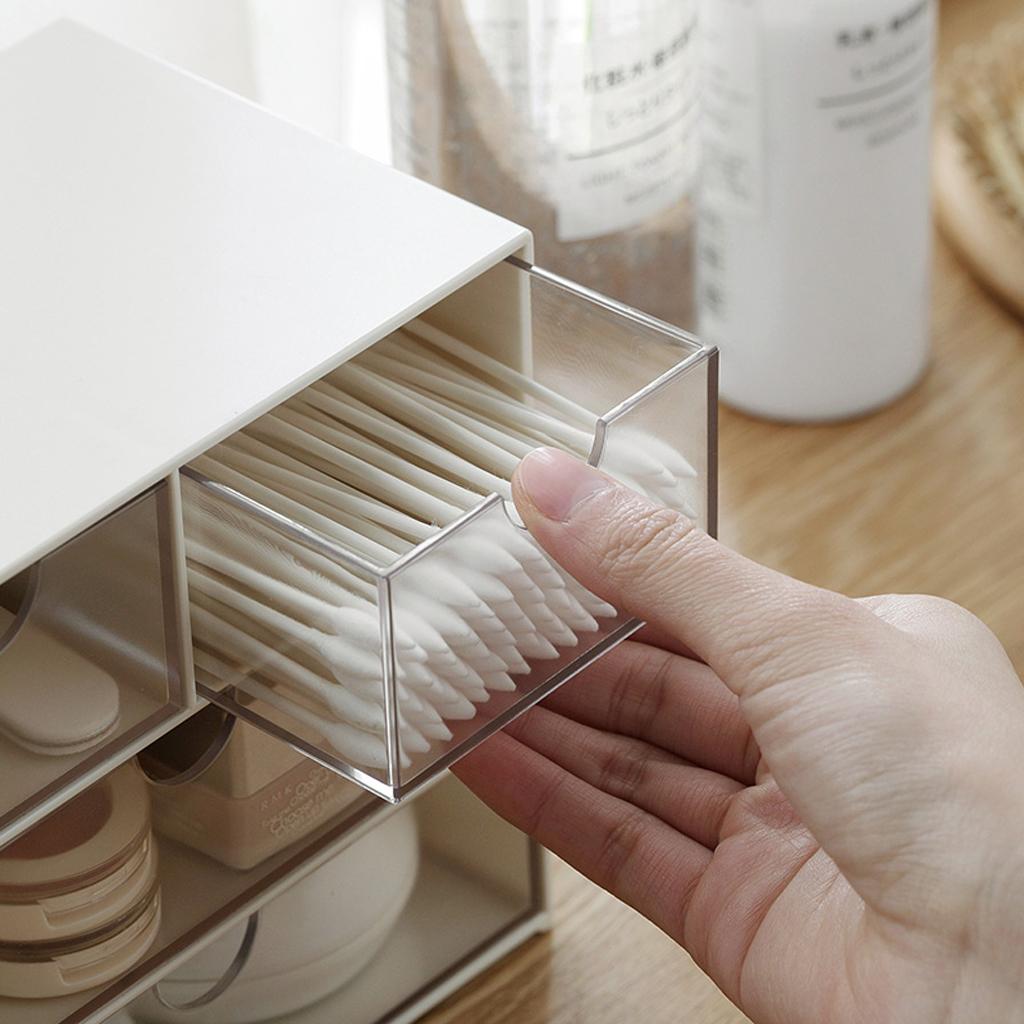 Office Storage Box Debris Cabinets Lattice Drawer Sorting Grid White 4 Grid