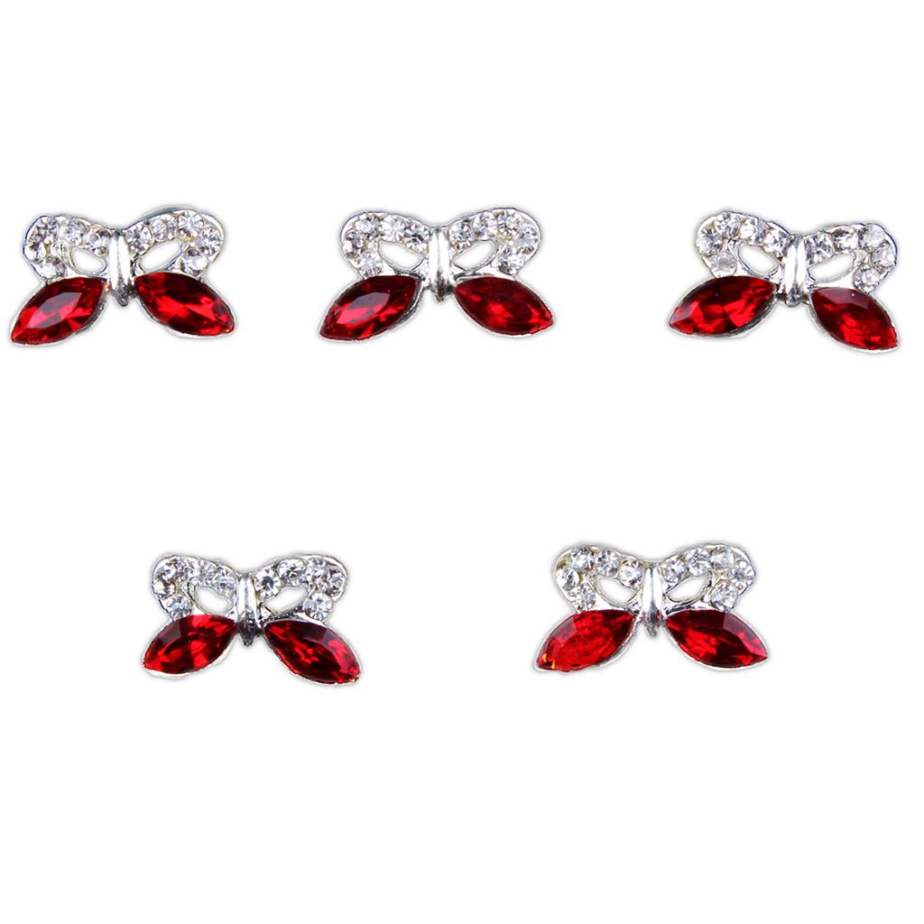 10 Pcs 3D Nail Art Charm Alloy Rhinestone Sticker Nail Tips Decorations