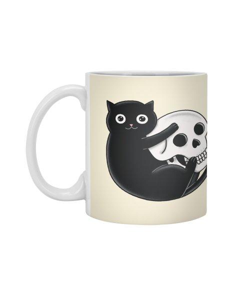 Ly Cốc Sứ Cao Cấp hình Cat and skull