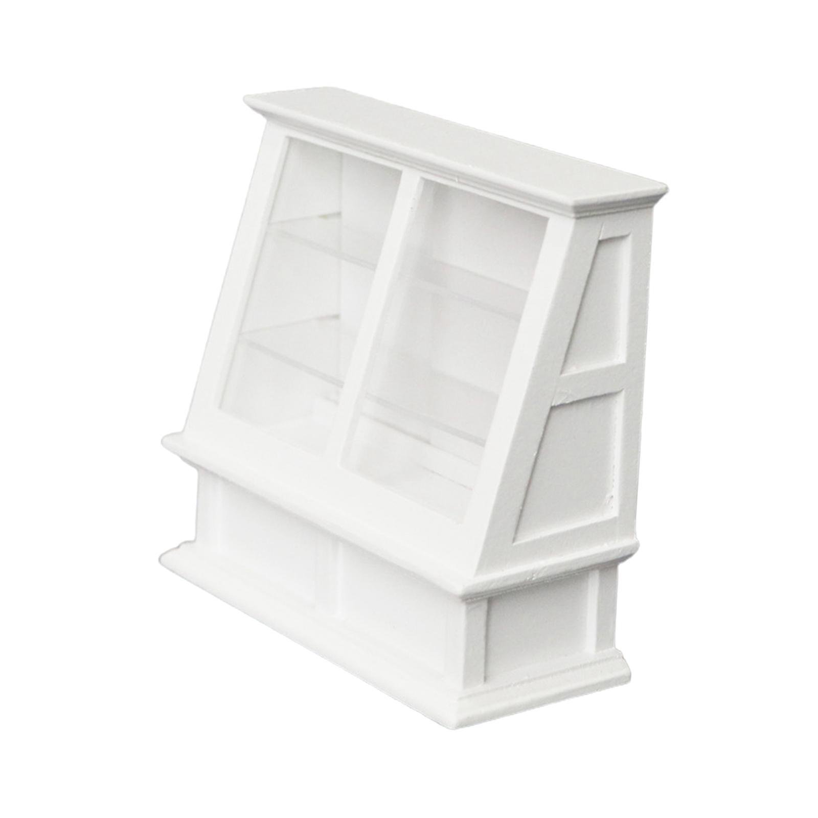 1:12 Dollhouse Miniature Store Cake Cabinet Decoration Miniature Dollhouse Food Cabinet Furniture Accessories