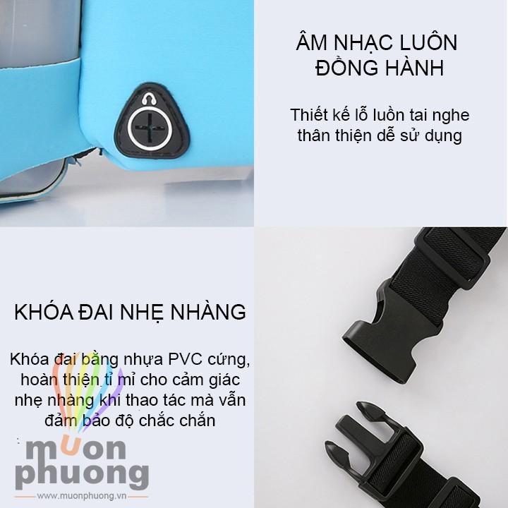 Túi đeo hông chạy bộ thể thao có ngăn đựng bình chai nước