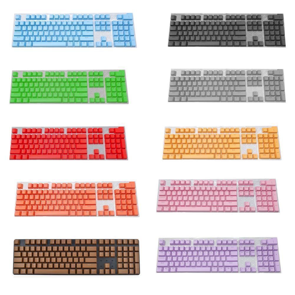1 bộ abs mờ Keycap 87 Black White 104 Hai màu 980K Đóng 108 Bàn phím cơ học cơ học KeyCap KeyCap Key