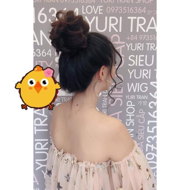 Tóc giả búi cột xoăn loại đẹp
