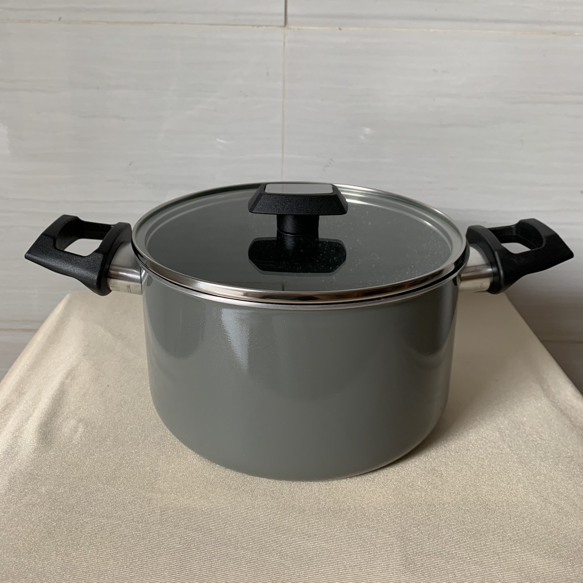 Tặng son lì Hàn Quốc - Bộ nồi chảo đáy từ 3 món Easy Seoulcook chống dính vân đá cao cấp Hàn Quốc, dùng được tất cả các loại bếp / Induction, gồm 2 nồi 18-20cm, 1 chảo 24cm