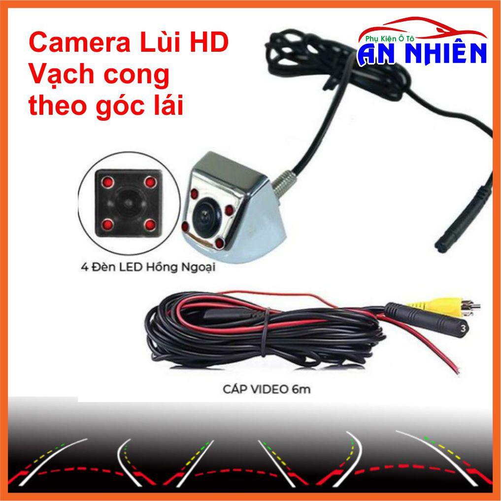 Camera Lùi Hồng Ngoại HD - Bẻ Vạch Cong Theo Góc Đánh Lái Cho Ô Tô Xe Hơi