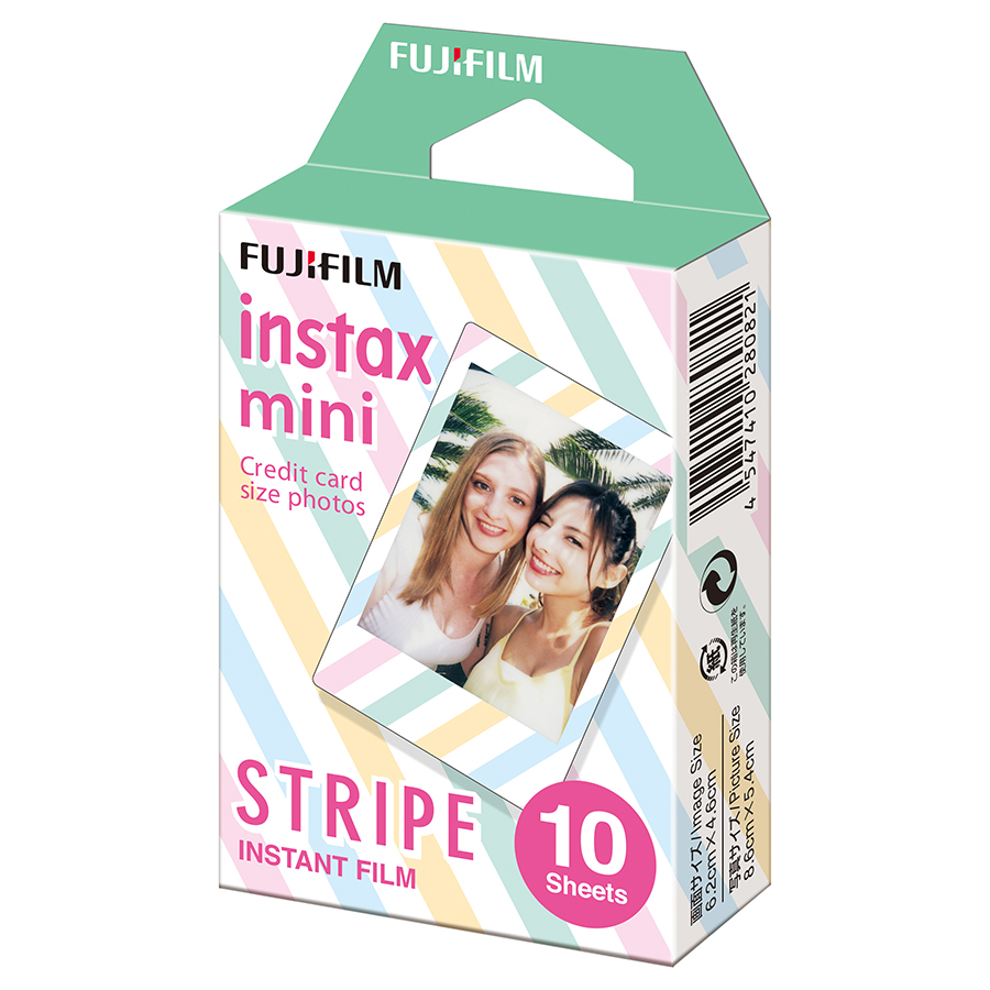Hộp Film Fujifilm Mini 10 Tấm Stripes - Hàng Chính Hãng