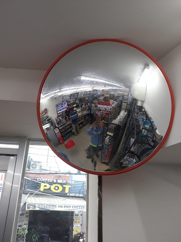 GƯƠNG CẦU LỒI GIAO THÔNG 80 CM TREO TRONG NHÀ ĐẦY ĐỦ PHỤ KIỆN