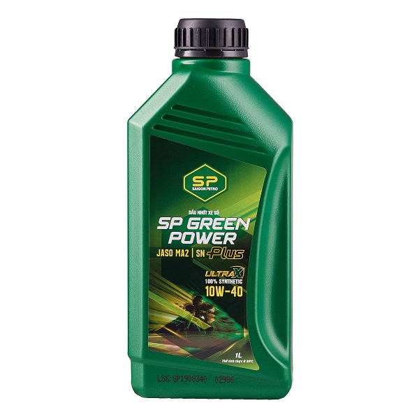 Nhớt số cao cấp - SP GREEN POWER PLUS SN 10W-40 - 100% SYNTHETIC