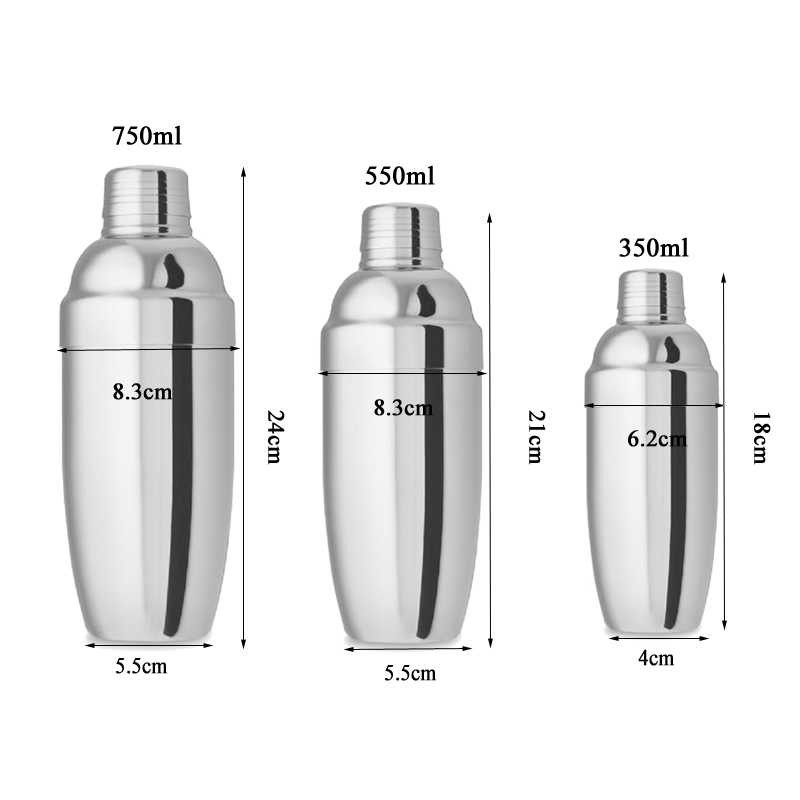 Bình lắc shaker inox 350ml, 550ml, 750ml