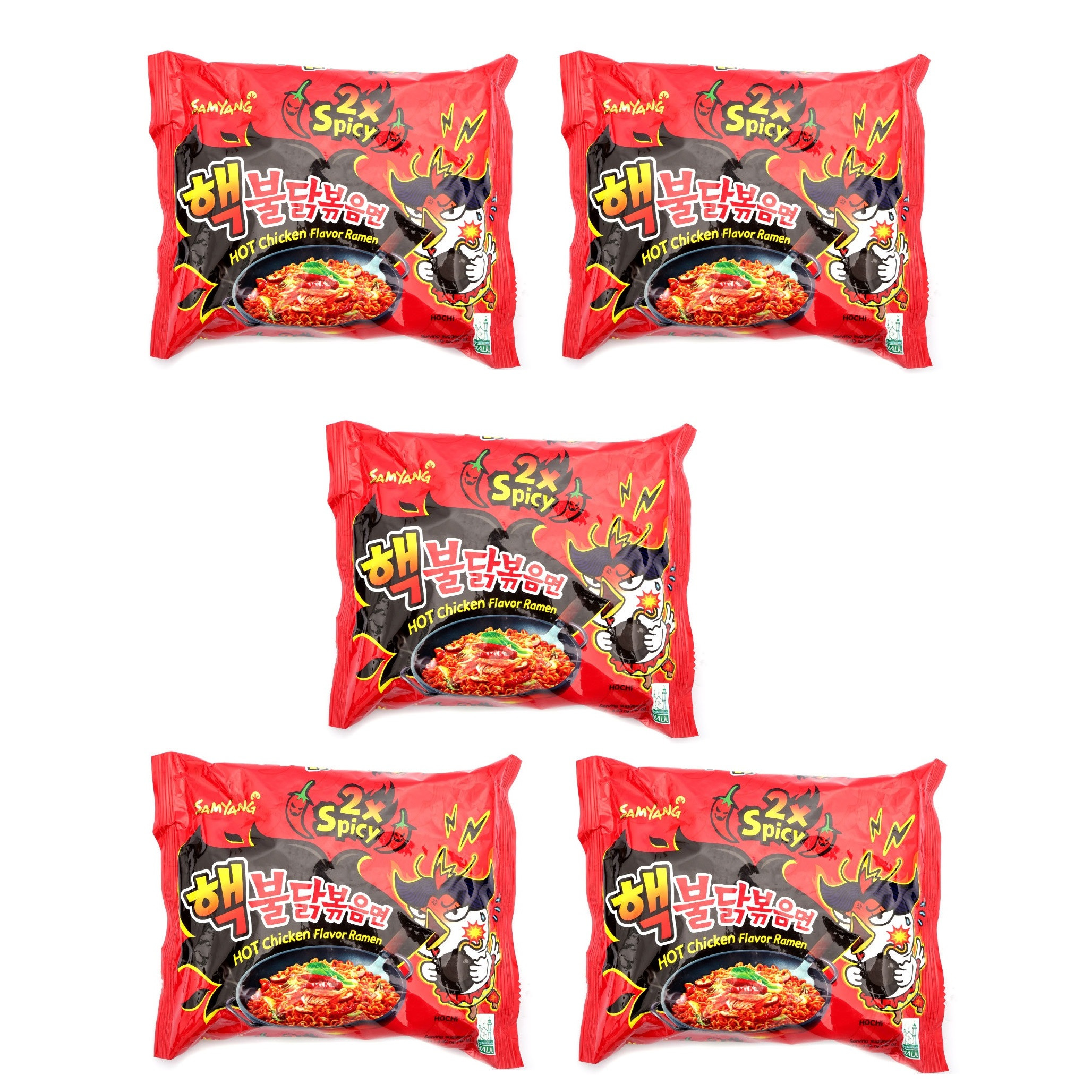 Combo 5 Gói Mì Khô Gà Cực Cay SAMYANG 140G