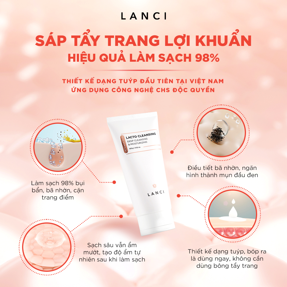 Sáp Tẩy Trang Tan Chảy LANCI Lacto Cleansing 100ml