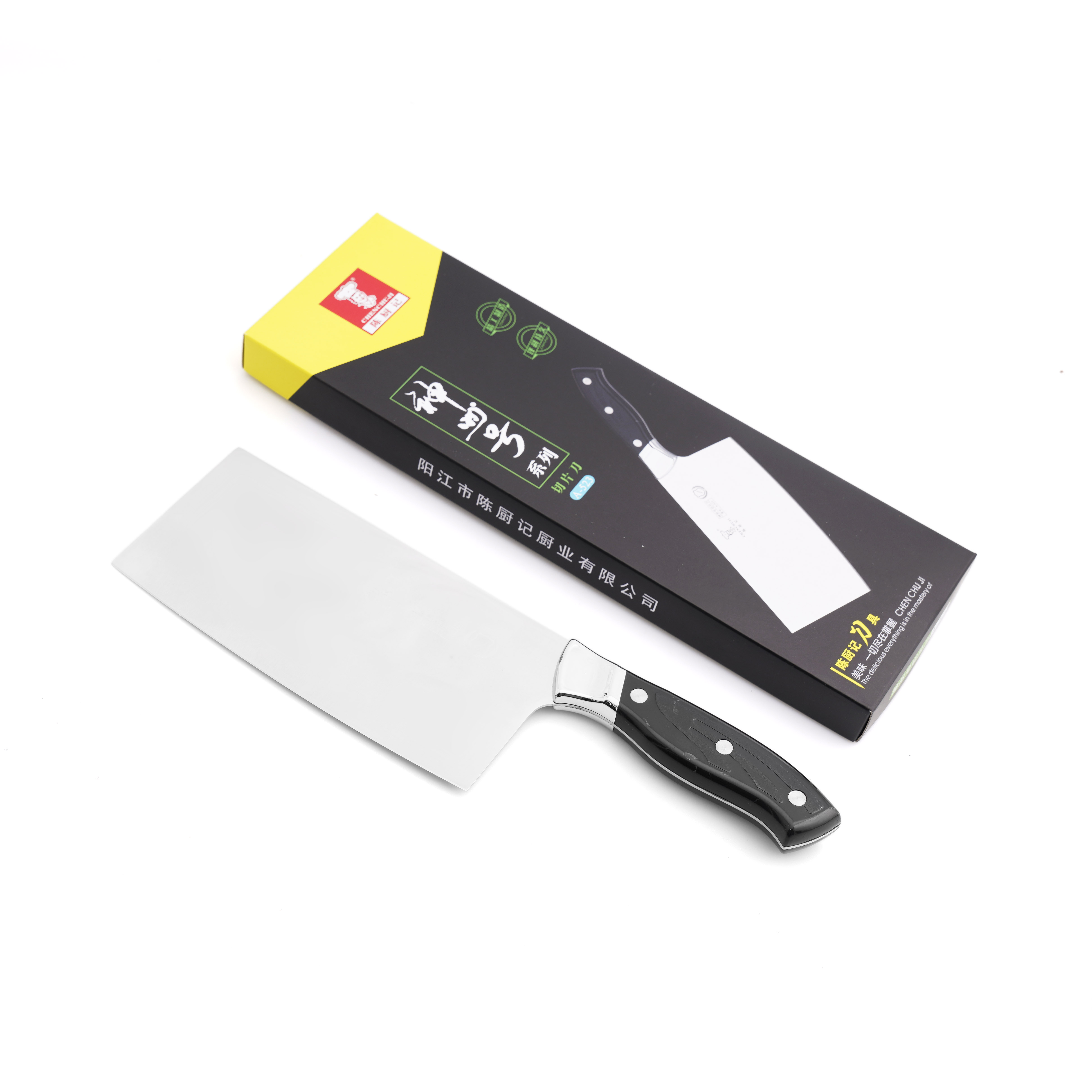 Dao chặt Chinese Cleaver tay cầm nhựa màu đen, dao chặt chuyên dụng cao cấp 308*90mm