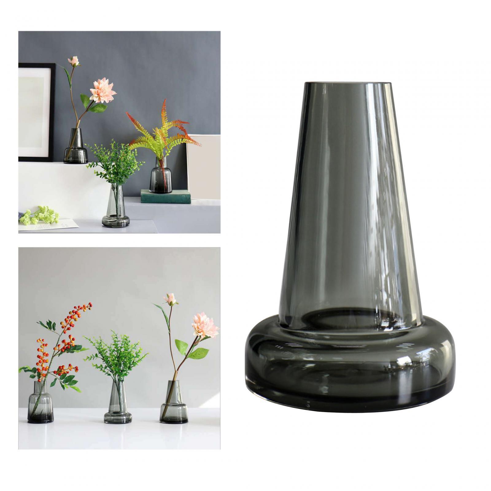 Glass Flower Vase  Plants Pot Flowers Holder Decors Plants Holder Bud Vase Flower Pot for Home Holiday Bookshelf Dinner Table Desk