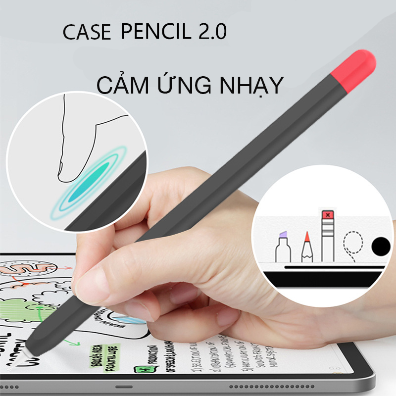 Ốp silicon TPU bảo vệ Apple Pencil 2 bút cảm ứng kiểu bút chì ipad máy tính bảng Dan House –Hàng chính hãng